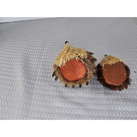 Hedgehogs Pinecone, Twigs and Bottle Brush Face 1 Large 4.5" 1 Small 3" - Picture 7 of 7